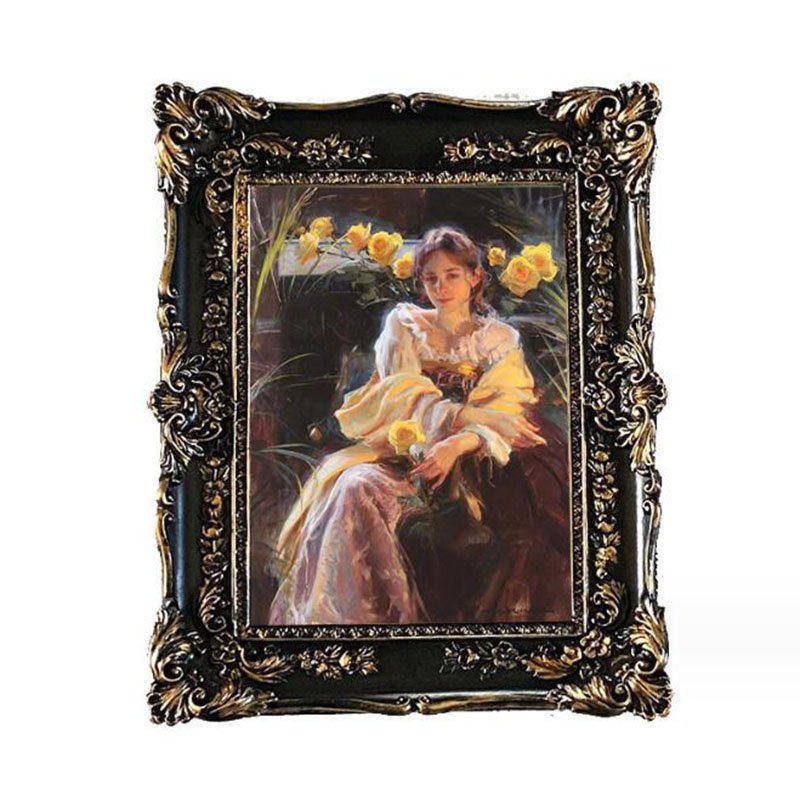 Resin Art Photo Frame - Eurpean Style Resin Relief Floral Photo