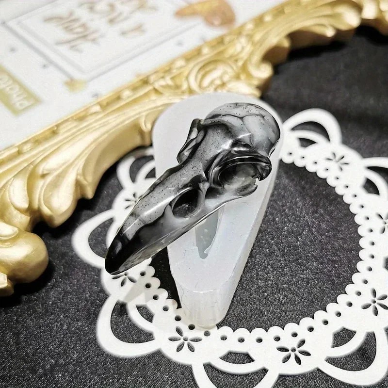 Resin Art Supplies Near Me - 1 Pack Small 3D Crow Skull
