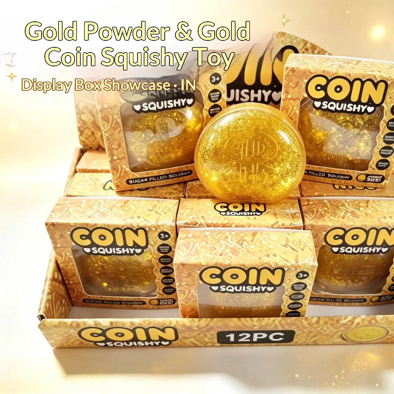 Resin Art And Deco - 12pcs/Full Case 8.5cm Glitter Simulated Dollar