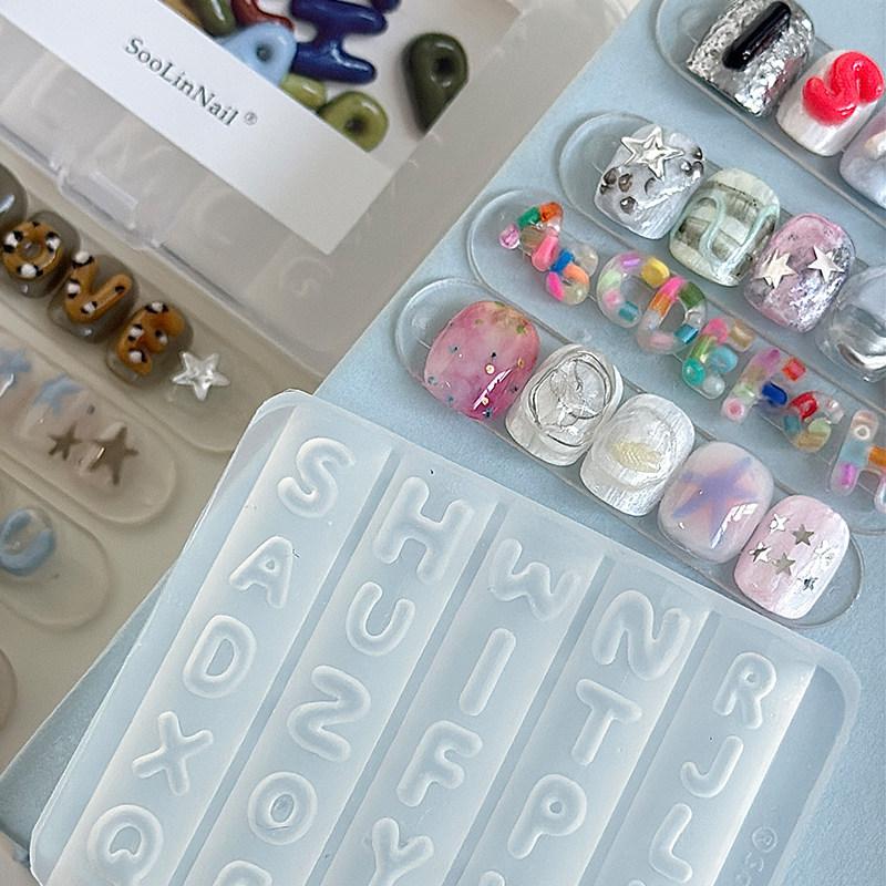 Silicone Alphabet Nail Art Mol - Resin Art Templates Free recension och pris