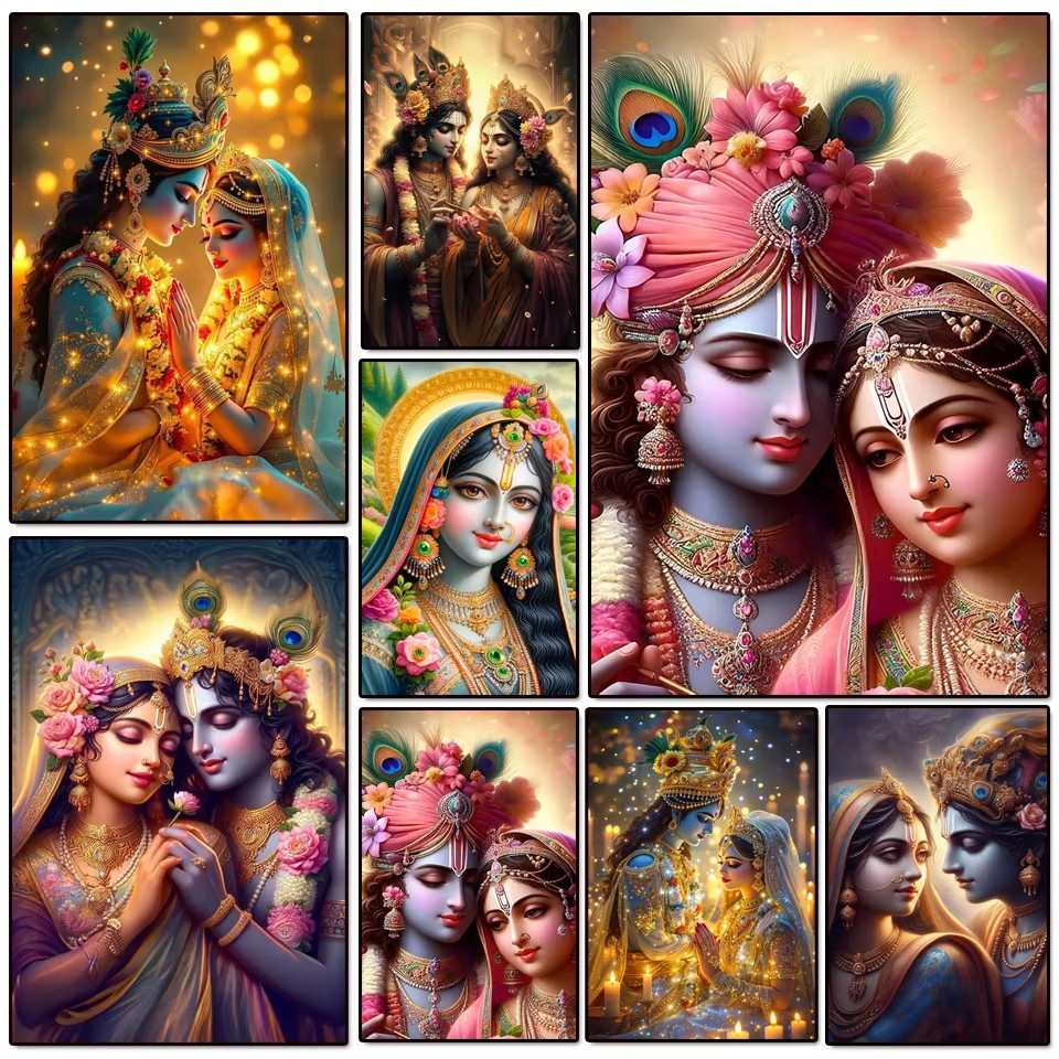 Indian Lord Radha Krishna Coup - Resin Art Radha Krishna recension och pris