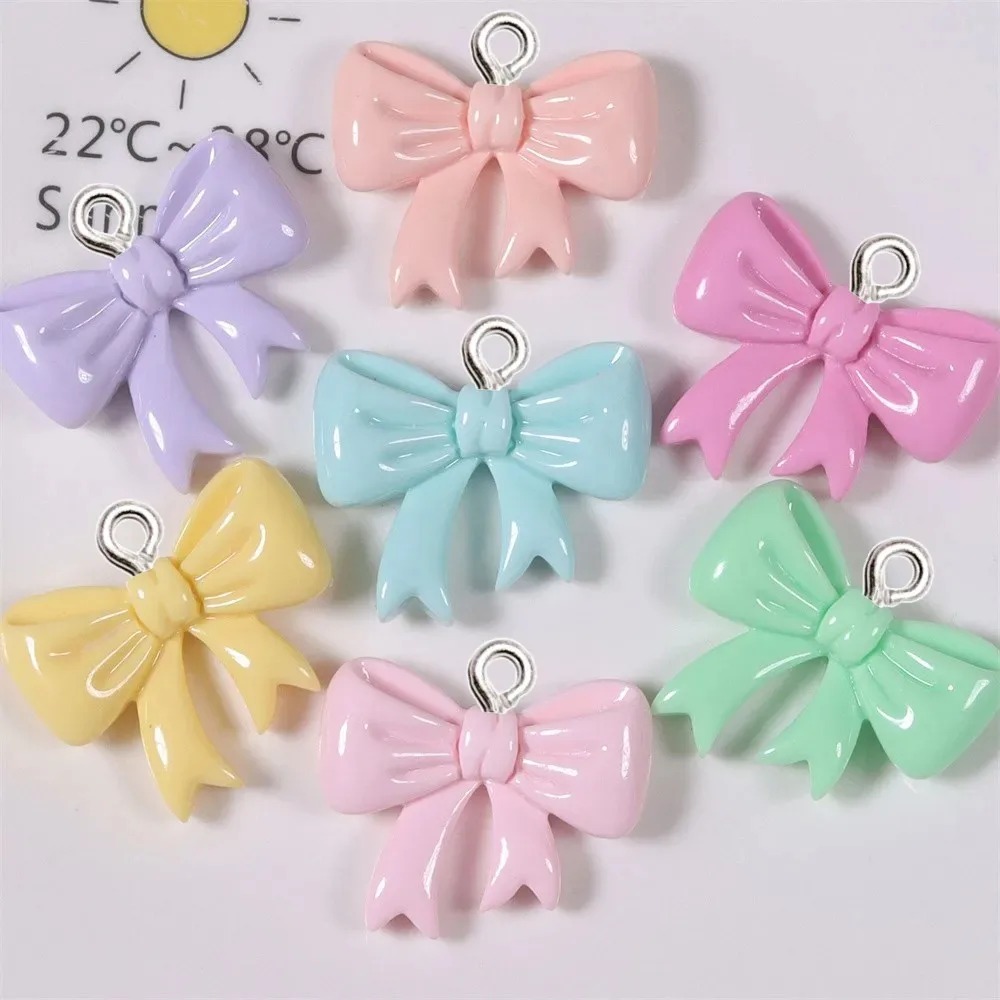 10 Pieces Candy Color Bow Resi - Resin Art Jewelry Kit recension och pris