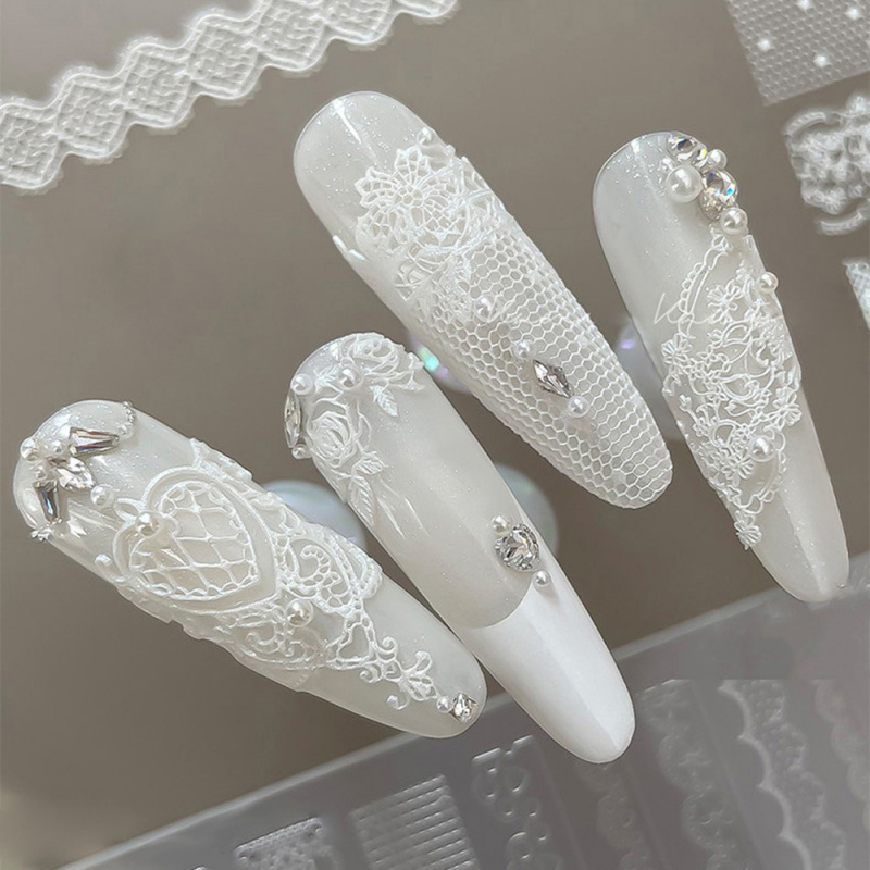 1pc Lace 3D Silicone Nail Mold - Resin Art Templates Free recension och pris