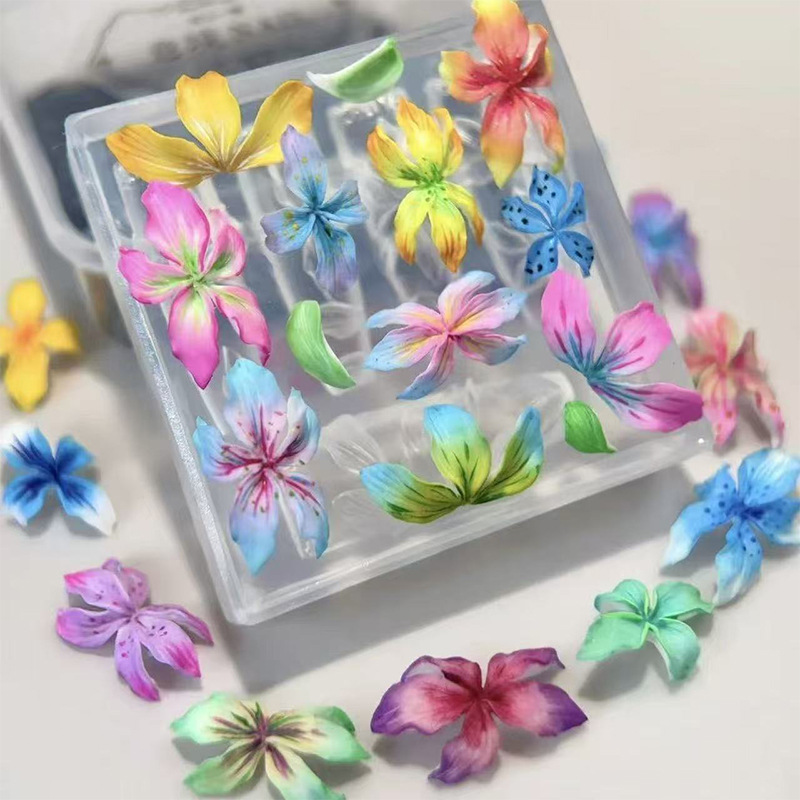 【O】3D Flowers Nail Mold DIY Si - Resin Art Templates Free recension och pris