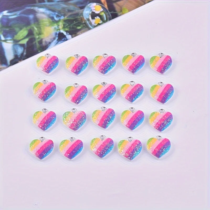 10Pcs Colorful Heart Resin Cha - Resin Art Jewelry Kit recension och pris