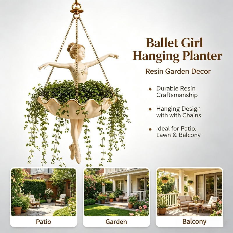 Decorative Ballerina Hanging P - Resin Art Using Flowers recension och pris