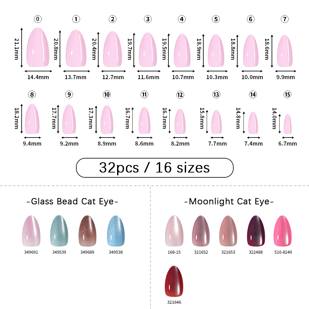 VITAGWX 32pcs Press on Nails A - Resin Art And Deco recension och pris