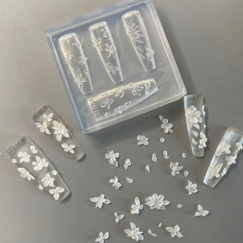 [J] 3D Flowers Nail Mold DIY S - Resin Art Templates Free recension och pris