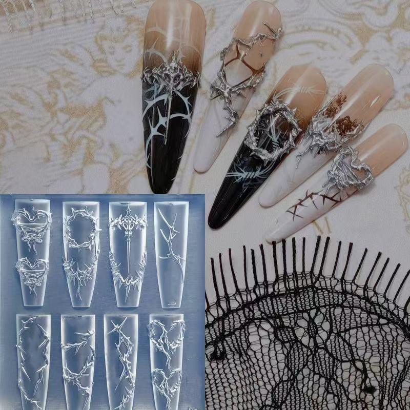 3D thorns Nail Design Silicone - Resin Art Templates Free recension och pris