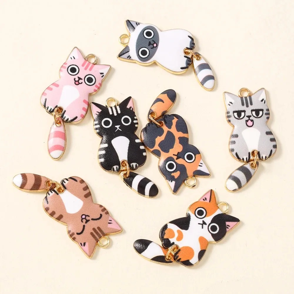 10Pcs 16×39mm Cute Cartoon Cat - Resin Art Jewelry Kit recension och pris