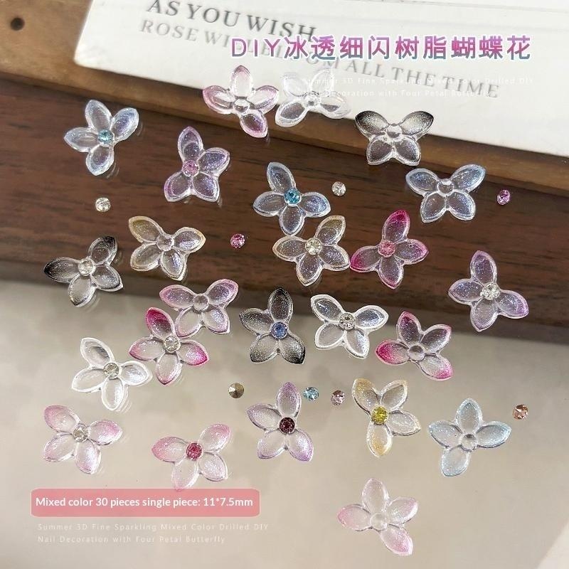 30Pcs/bag 3D Glitter Resin But - Resin Art Using Flowers recension och pris