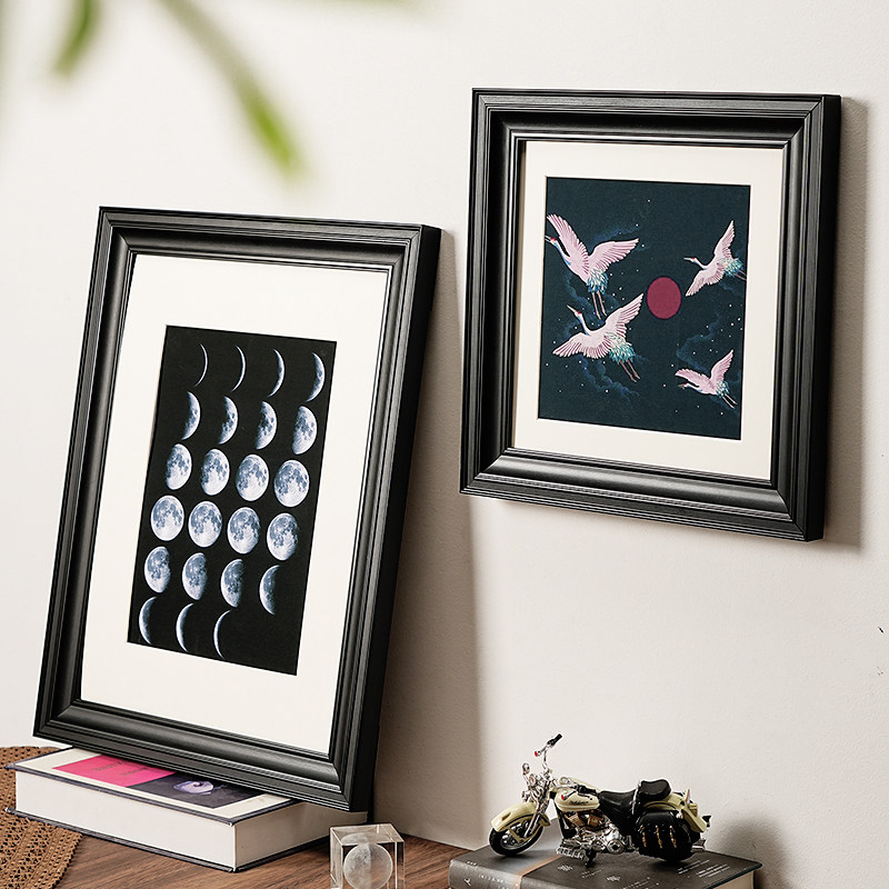 Vintage Black Solid Wood Pictu - Resin Art Photo Frame recension och pris