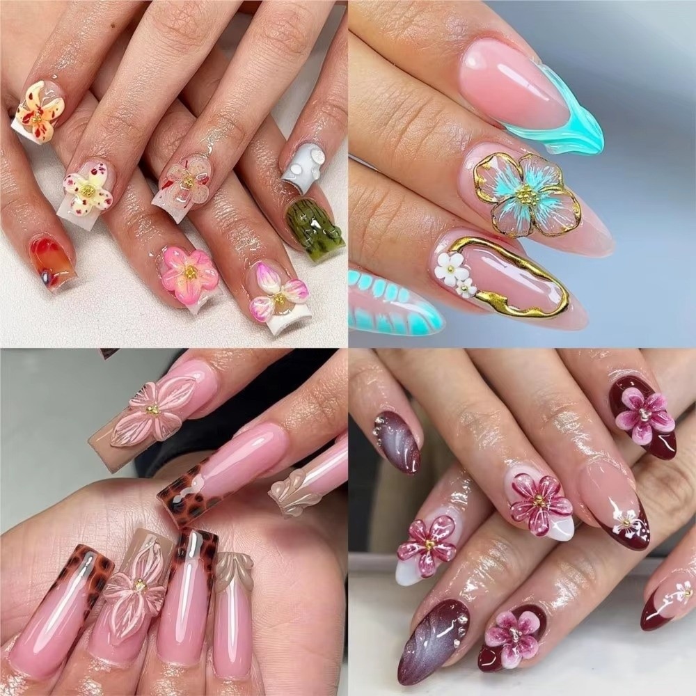 New 3Pcs/Set 3D Nail Mold Carv - Resin Art Templates Free recension och pris