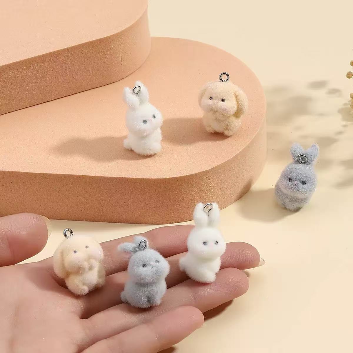10pcs Flocking Little Rabbit R - Resin Art Jewelry Kit recension och pris