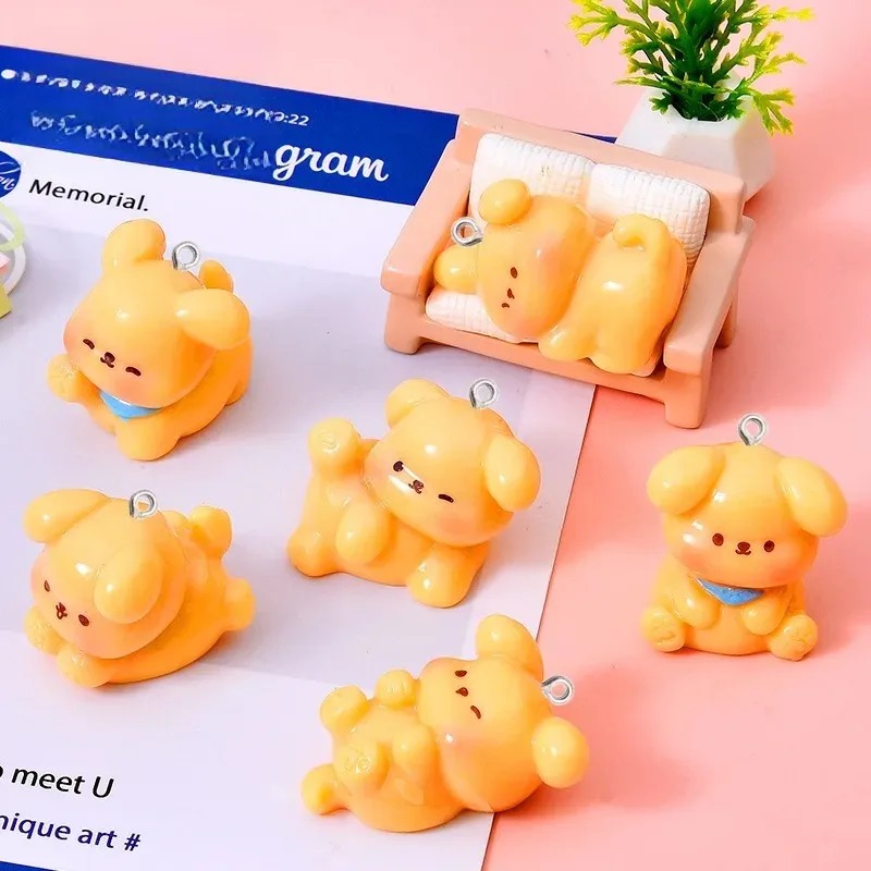 10Pcs Cute Cartoon Dog Acrylic - Resin Art Jewelry Kit recension och pris